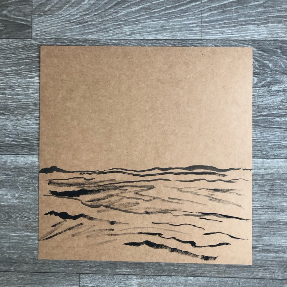 Abstract Landscape Art - Brown and Black
